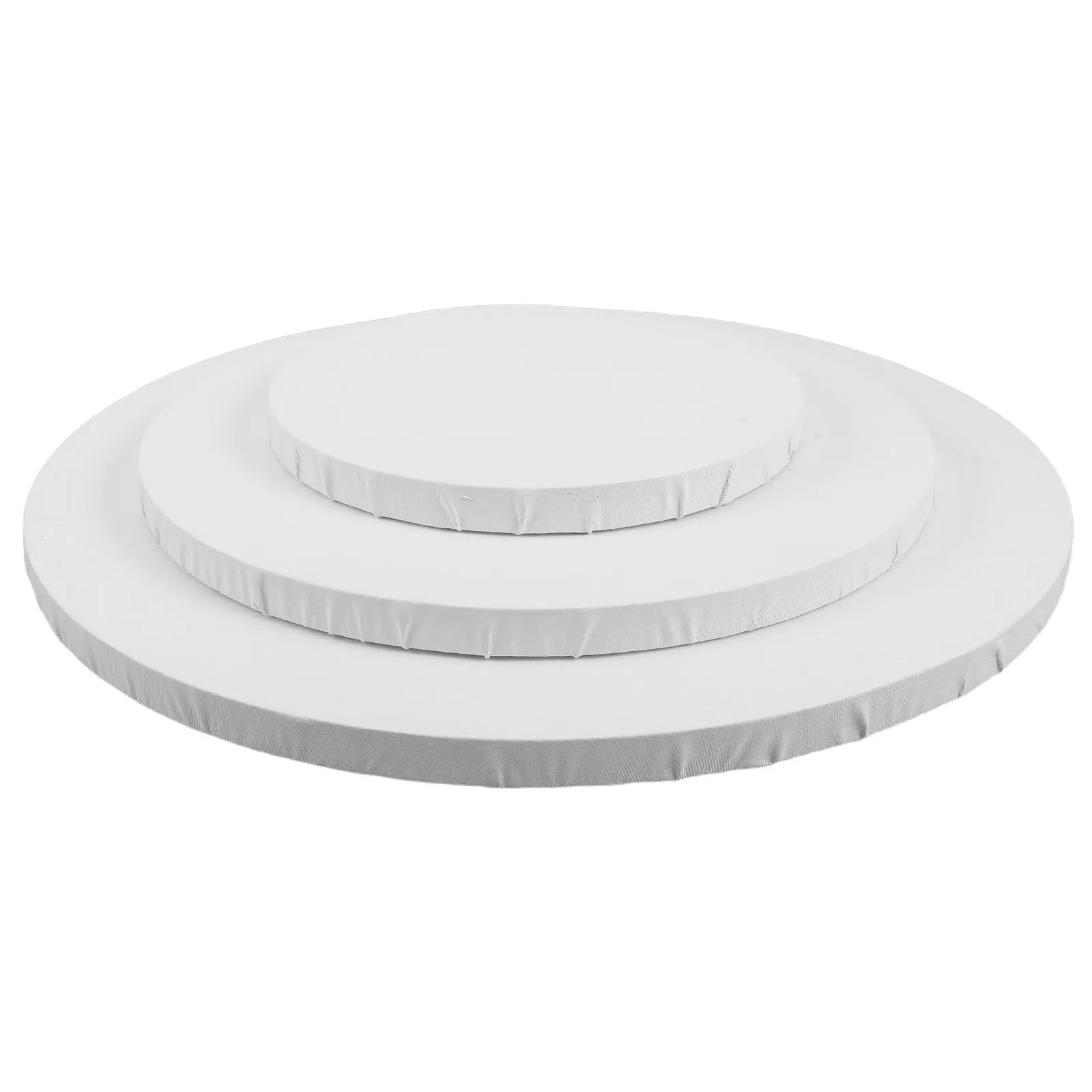 3Pcs Round Canvas Frames Made of Premium Cotton 20 30 40Cm Fine-Texture Painting Boards Circular Stretched Canvas for Artists