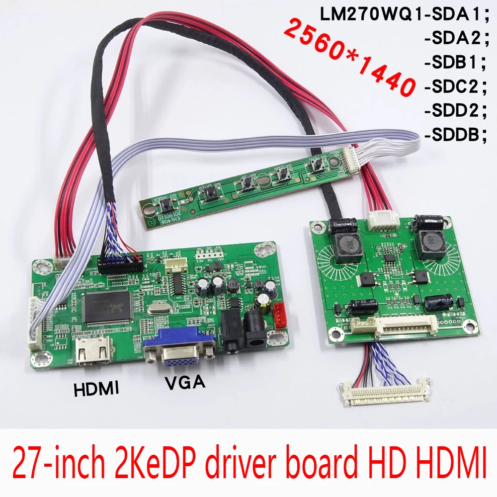 

27 '' iMac A1312 A1316 A1407 2K LCD Controller drive Board Monitor Display kit For LM270WQ1 A2 C2 E3 B1 B3 screen test mainboard