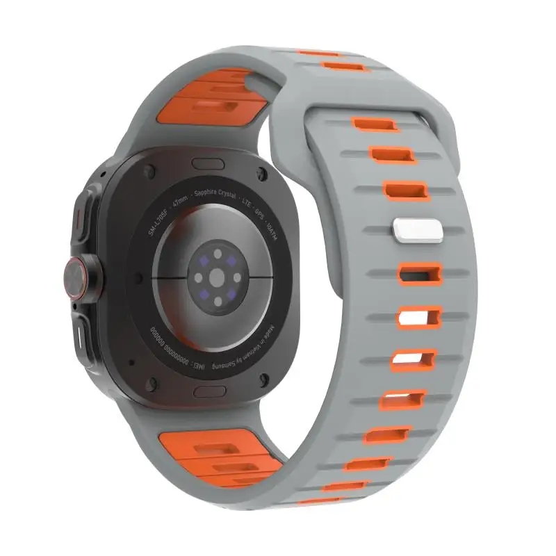 Sportliches Silikonarmband für Samsung Galaxy Watch Ultra2 2026, weiches zweifarbiges Band für Samsung Galaxy 7 Ultra 47mm, nahtloses Uhrenarmband – Detail 19