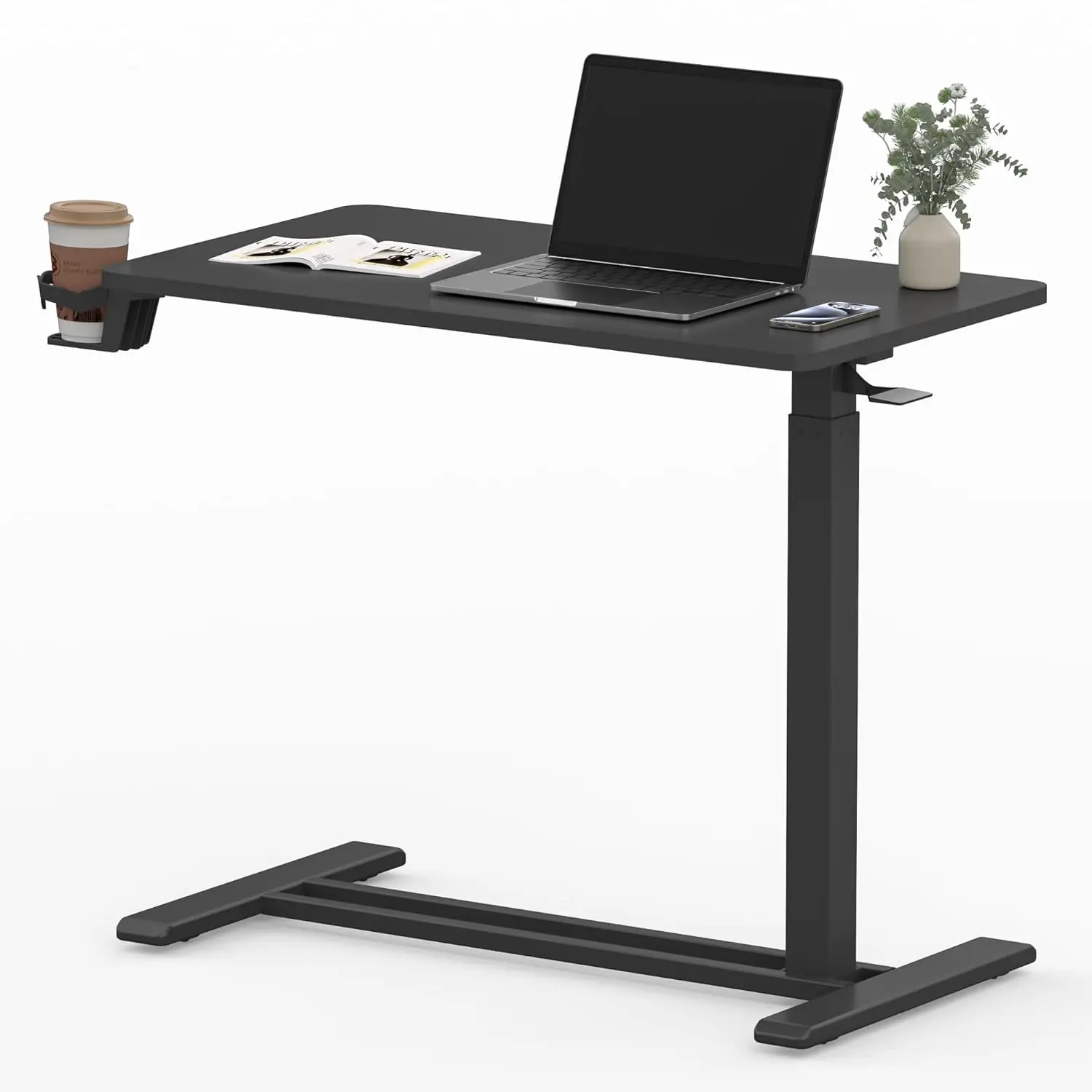 

Mobile Standing Desk With Wheels Pneumatic Laptop Desk Rolling Computer Cart Movable Height Adjustable Small Sit, Customized