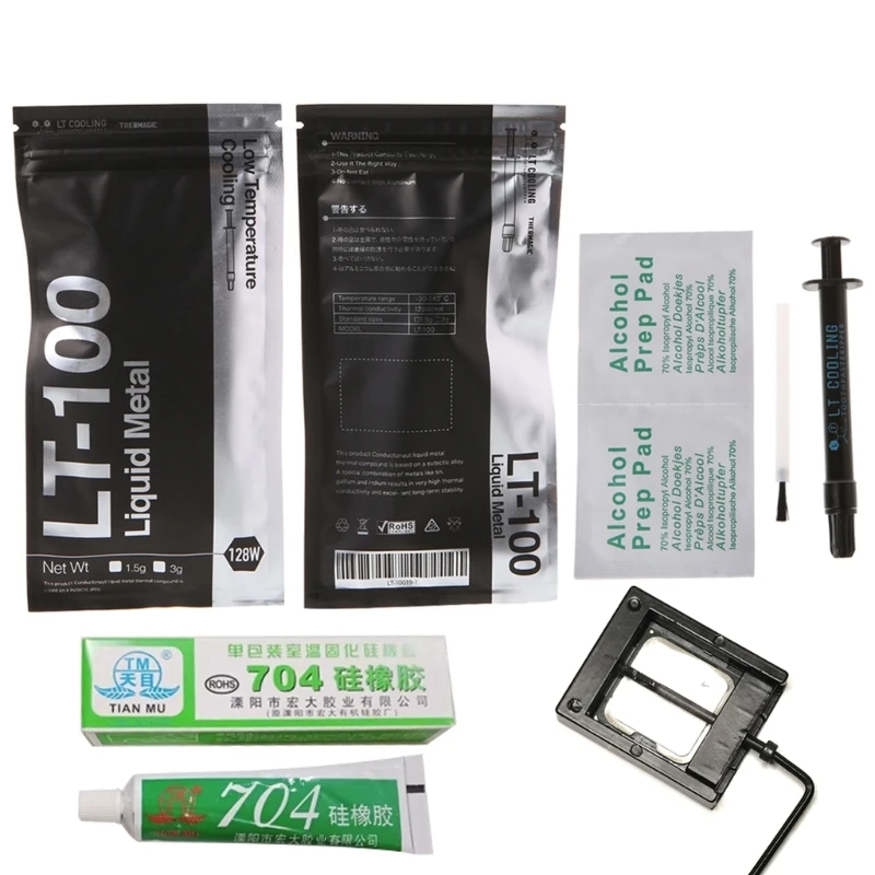 LT-100 128W/for m.k Thermal Conductive Liquid Metal Paste Compound for CPU GPU C