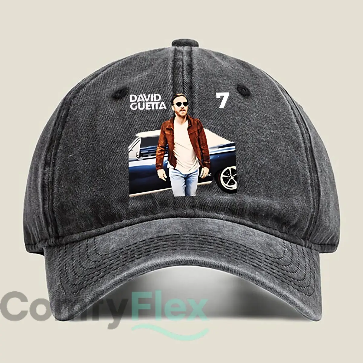 سيارة ديفيد غيتا" - موسيقى - فن الفنان، قبعة بيسبول أنيقة مغسولة للاستخدام الخارجي للنساء للجنسين قبعة أبي عصرية هيب هوب