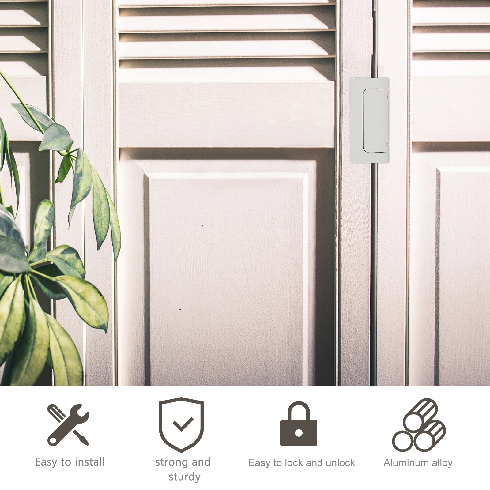 

Child Safety Lock 800 Lbs Strength Door Reinforcement Latch No Tools Emergency Release For Front Door Security Locks