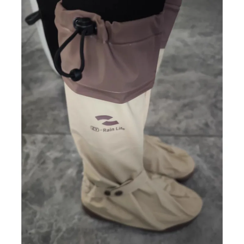 

Thick High Top PVC Rain Boots for Men Women Cycling Riding Hiking Overshoes Non Slip Waterproof Rain Shoe Covers