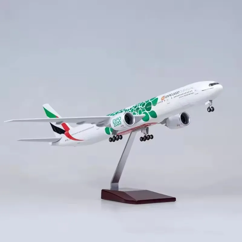 New 1:160 Scale Model Diecast Resin Emirates Expo 2020 DUBAIAUE Airlines Airbus A380/B777 Airplane Collection Display Toys image 3