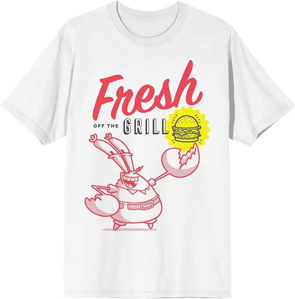 Хлопковые футболки mr Krab и Krabby Patty, роскошные брендовые винтажные футболки большого размера