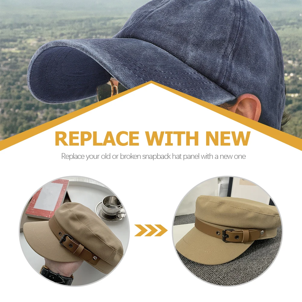 

10pcs Snapback Hat Panel Replacement Brim Baseball Caps Insert Visor Board Hat Support Caps Inserts Brim Stiffener Cap Liner Sun
