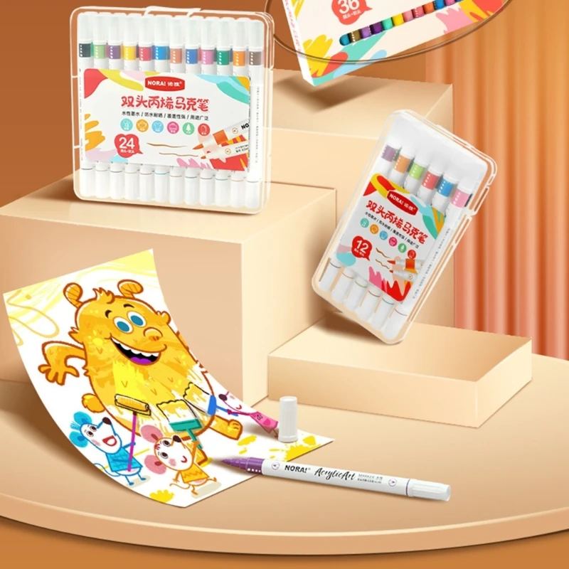 F3MA Акриловый маркер для кисти и тонкий наконечник для поделок и художественных проектов для детей, наскальная живопись, ручки