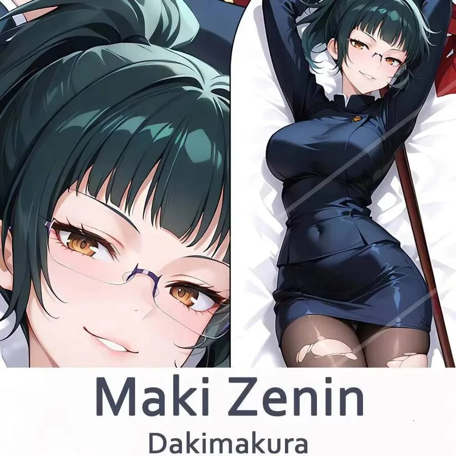 

2WAY Dakimakura Maki Zenin Hing Anime Body Pillow Case Cover Otaku Cushion Xmas Gifts
