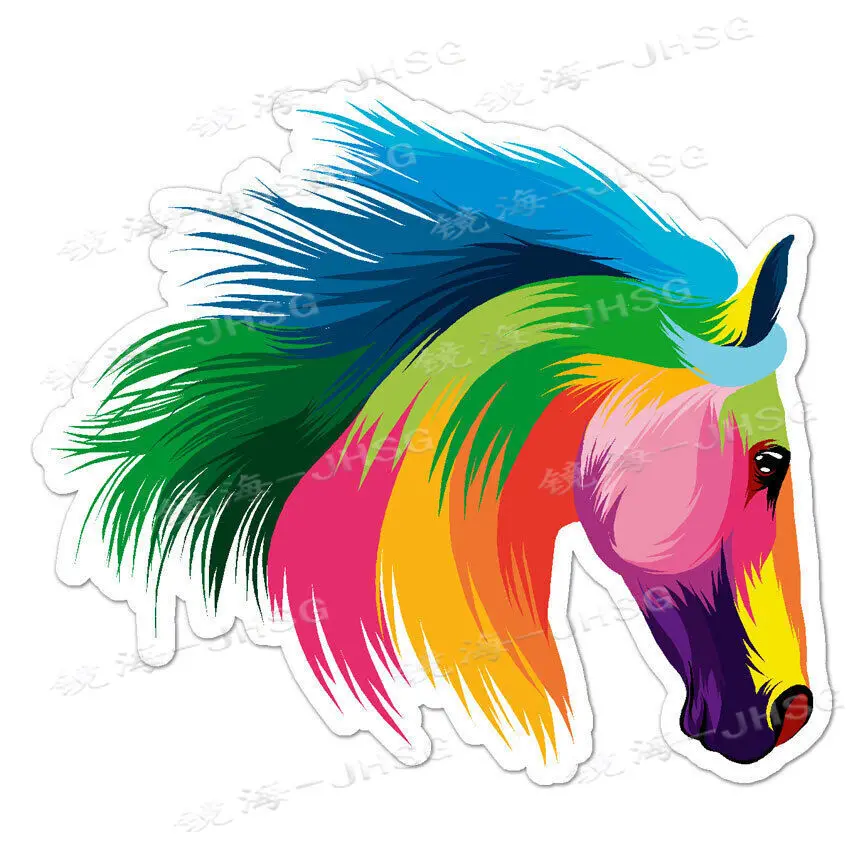 Horse Head Stickers Exquisite Car Stickers, Car Windows, Motorcycles, Notebook Decorations