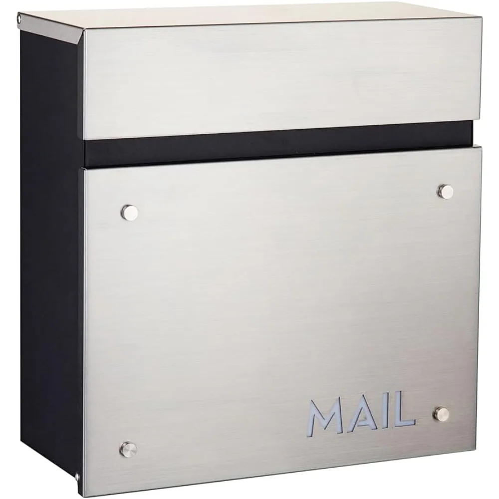 

Wall-Mounted Modern Locking Mailbox Enhance Your Home with The Dalton - 14.25" H x 14" W x 5.75" D.