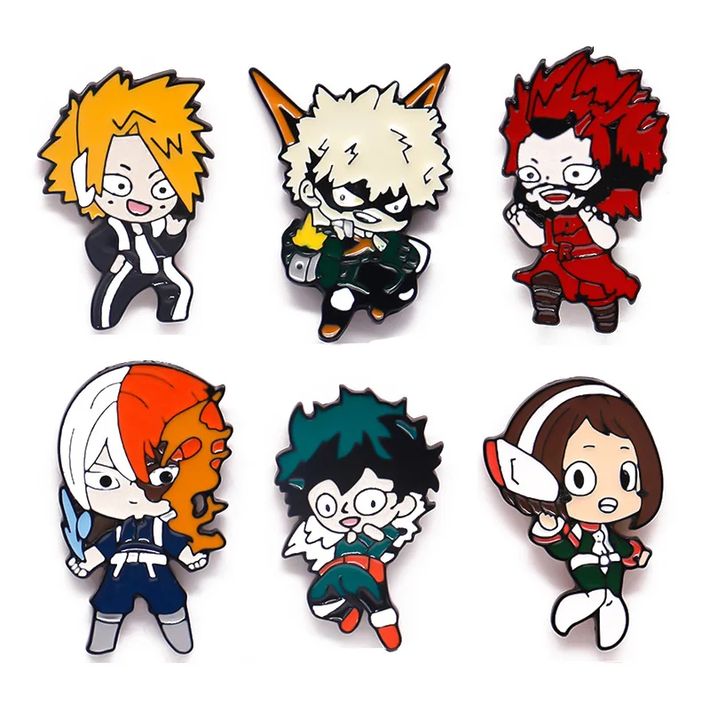 Anime My Hero Academia Enamel Pin Cute Izuku Bakugo Katsuki Brooches Pin Backpack Badge for Kids Adults Children Fans Gifts