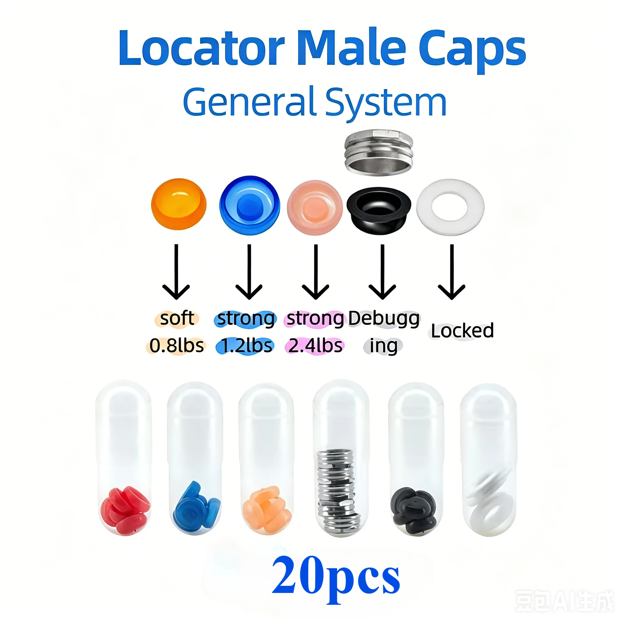 

Dental Implant Overdenture Locator Retention Caps Set, Universal 3-in-1 Core Tool Kit for Denture Prosthetic Maintenance