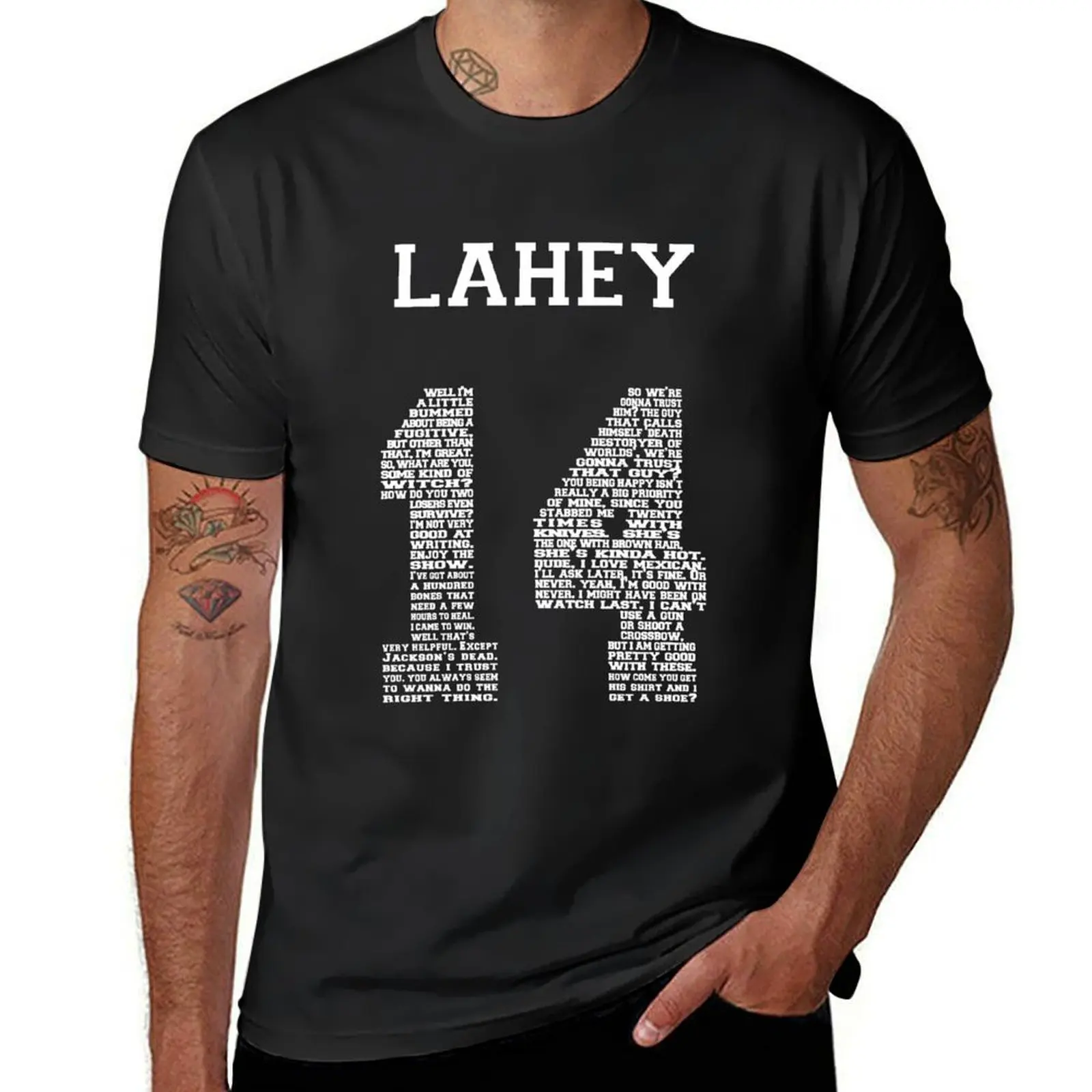 Isaac Quote Jersey T-Shirt oversized blacks mens t shirt