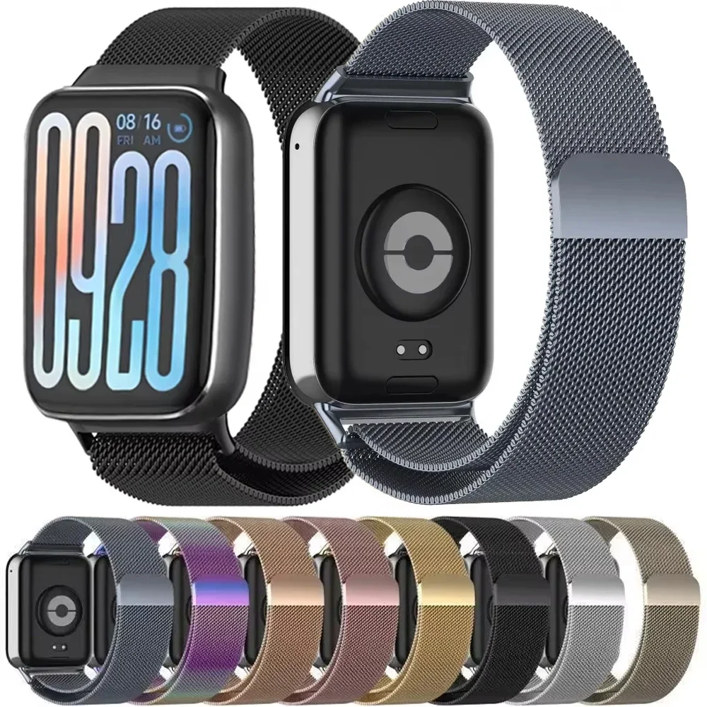 Milanese Loop Strap for Xiaomi Mi Band 9 Pro/Mi Band 8 Pro Metal Magnetic Bracelet Watchband for Redmi Watch 5 4 Accessories