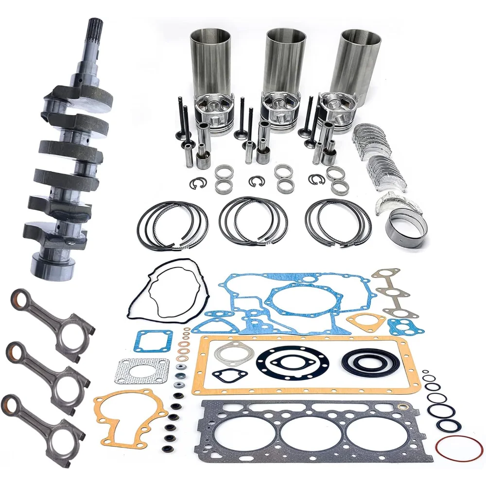 

D902 Overhaul Rebuild Kit + 3PCS Connecting Rod + Crankshaft For Kubota Engine