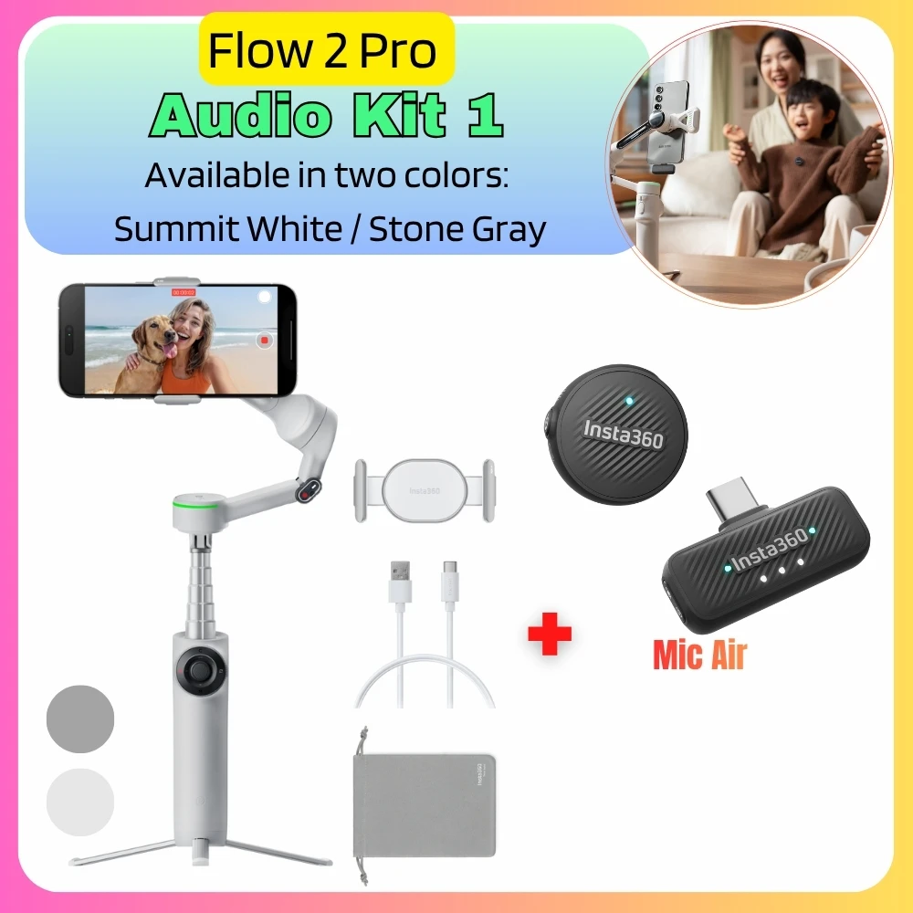 Insta360 Flow 2 Pro or Flow 2 Handheld Gimbal Stabilizer AI