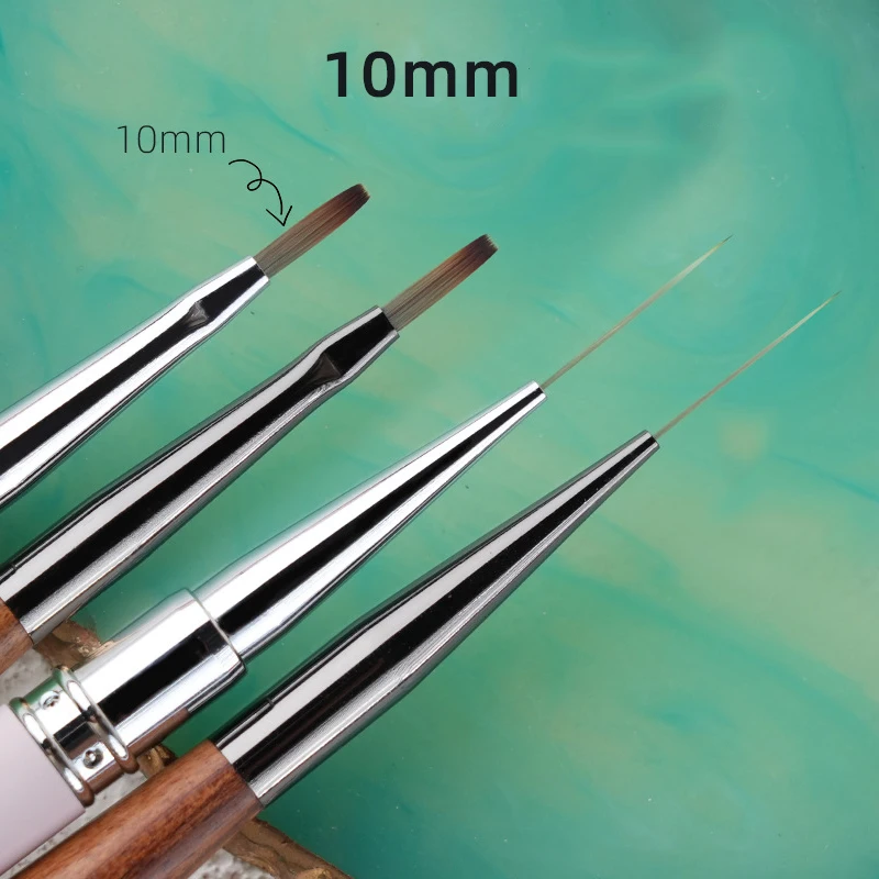 Set de brochas para arte de uñas de cuadros franceses, bolígrafo de dibujo de líneas y patrones de cuadrícula para diseño DIY, extensión de gel UV, suministros de pintura 2