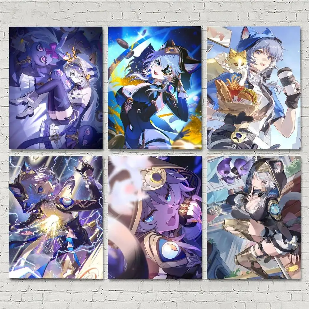 Hot Game Honkai Star Rail Anime Cipher Posters HD Print Vintage Wall Art Decor for Home Study Room