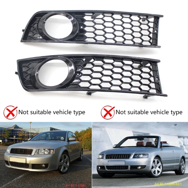 

Передние решетки, сотовый бампер, противотуманные фары, накладка на рамку для B6 Sedan 02-05, левая и правая противотуманная фара, накладка на рамку