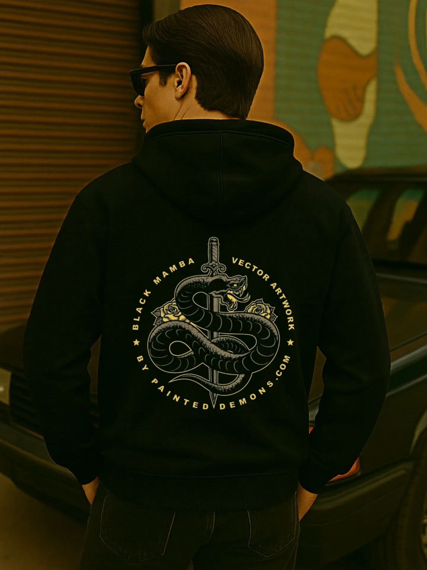 هوديي جرافيك للرجال، طباعة سيارة السرعة الكونية، نمط ملابس الشارع، نسيج الصوف، للشباب، للارتداء اليومي #2