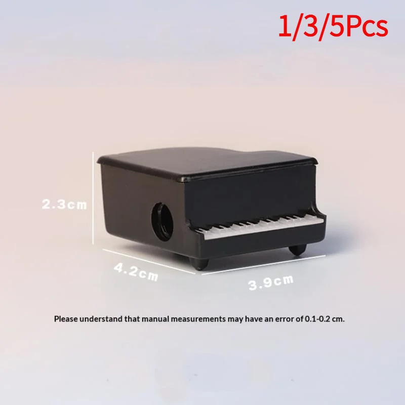 1/3/5Pcs Creative Music Stationery Gifts Cute Cartoon Piano Shaped Pencil Sharpener For School Office Supplies.