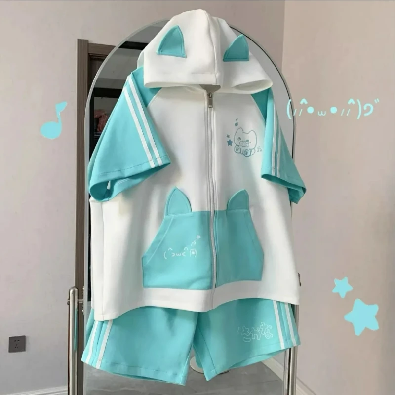 

Animation Cartoon Film Surrounding Hatsune Miku Anime Creative Cos Characters Japanese Cute Sports Short Sleeve Zipper Suit