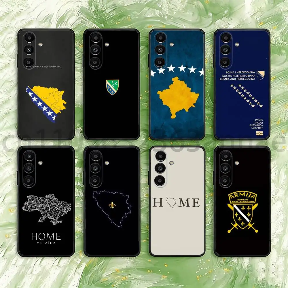 

Bosnia Herzegovina Passport Phone Case For Samsung S25,24,23,22,21,S20,Ultra,Plus,FE Black Soft Cover