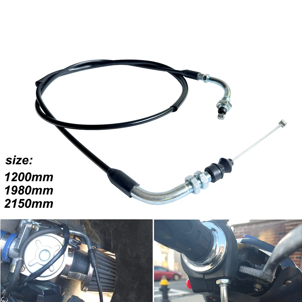 

1PCS motorcycle 1200MM/1980MM/2150MM throttle oil cable suitable for GY6 scooters, ATV accessories