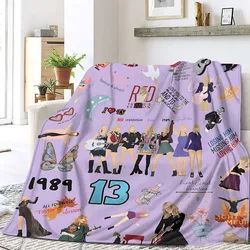 1989 Fashion Girl Blanket Swift Printed Throw Blanket Plush Fluffy Flannel Fleece Blanket Soft Throws for Sofa Couch and Bed