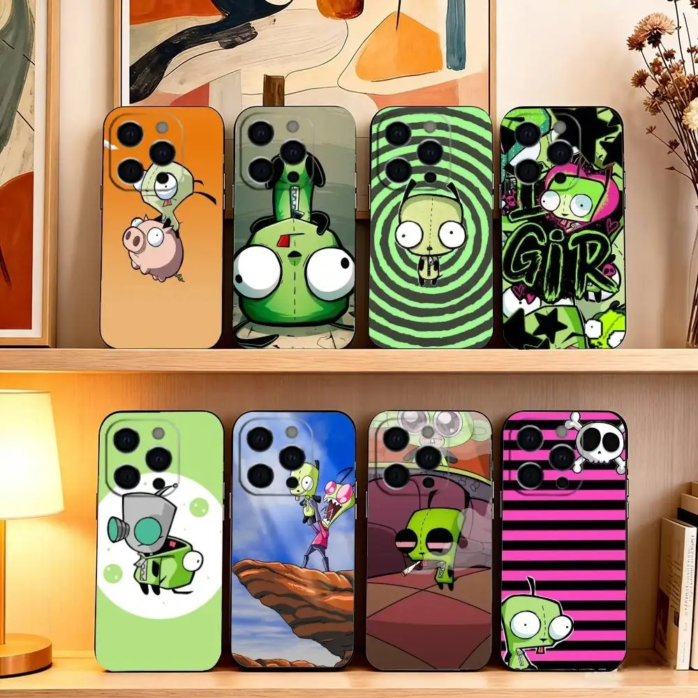 Coque de téléphone en silicone souple Madness I-Invader Zim Gir-ES pour iPhone 17 16 15 14 13 12 11 X XR Plus Pro Max Plus