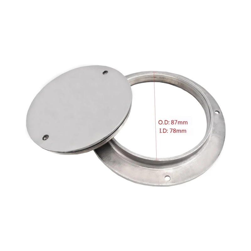 ISURE MARINE Boat 316 Stainless Steel 3''Deck Plate Waterproof/Access Cover/Deck Plate/Hatch Cover Hardware Fittings