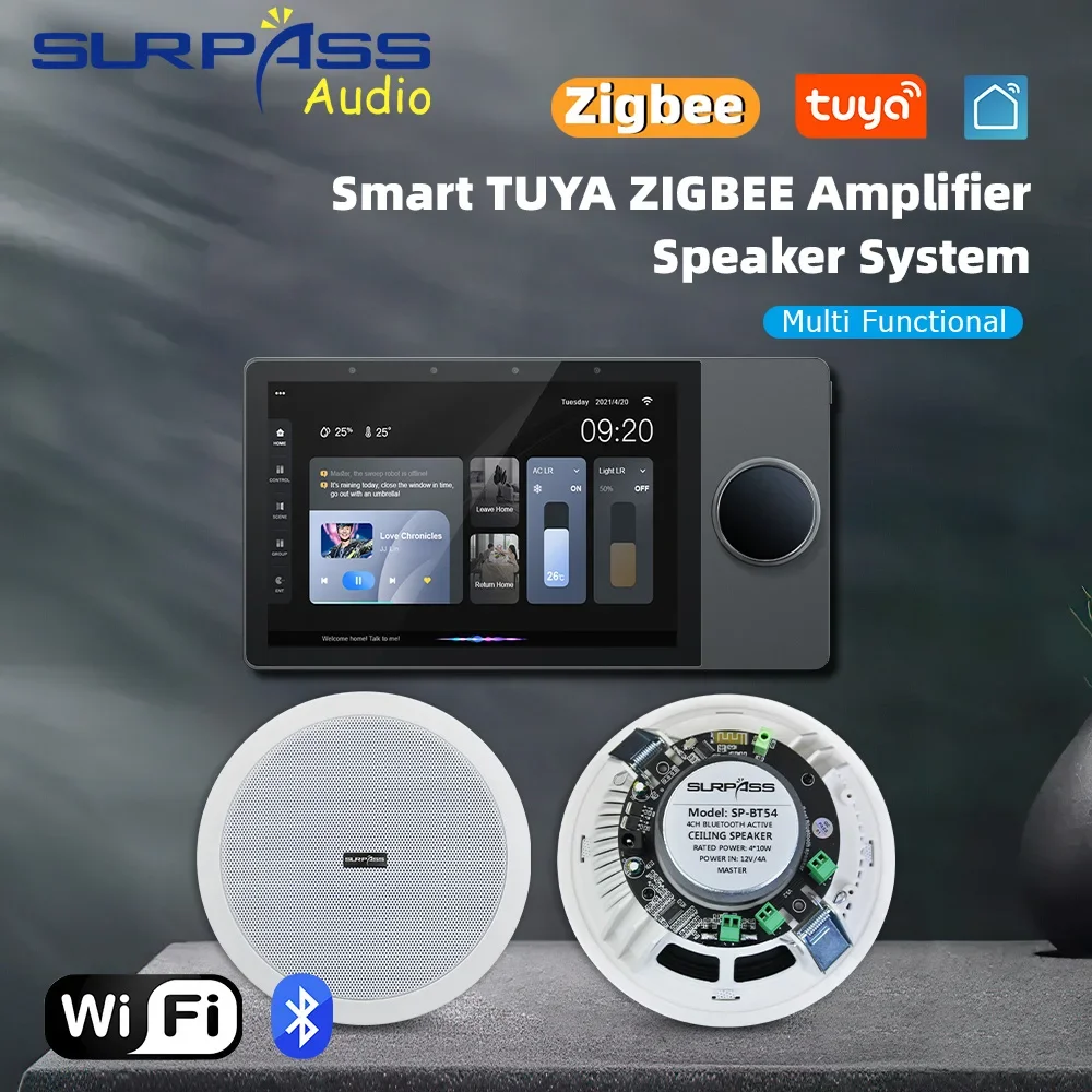 

Настенный усилитель Smart Tuya Zigbee, музыкальная панель на Android 8,1, с 8-дюймовым Wi-Fi, Bluetooth, с поддержкой Bluetooth, с Bluetooth, с портом RS485, с потолочными динамиками