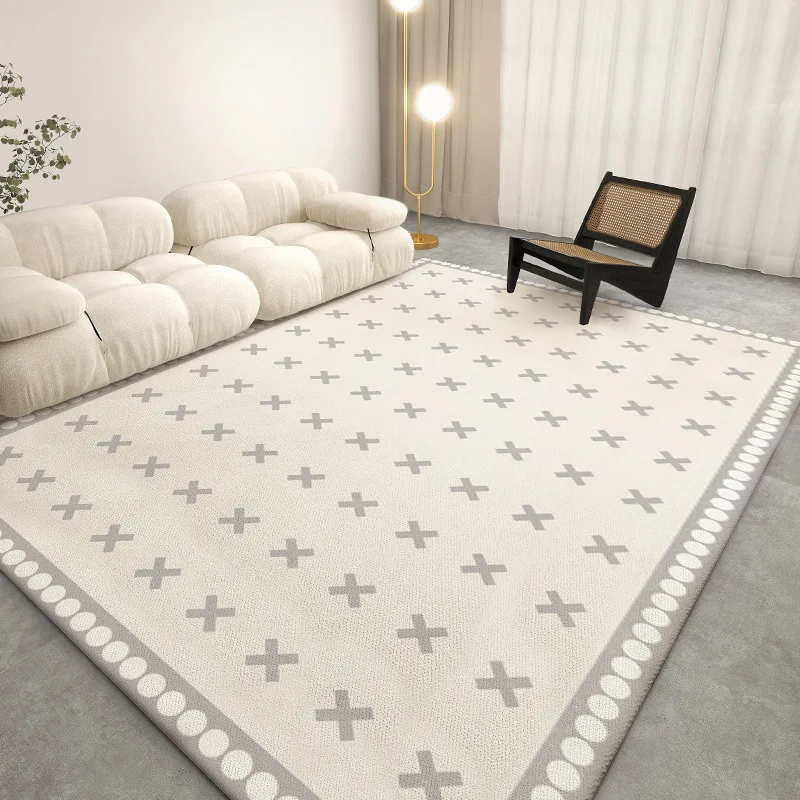 Geometric Living Room Carpet, Simple Study Large Area, Bedroom Carpets, Bedside Sofa Floor Mat, Soft and Thick, Kids Play Rugs