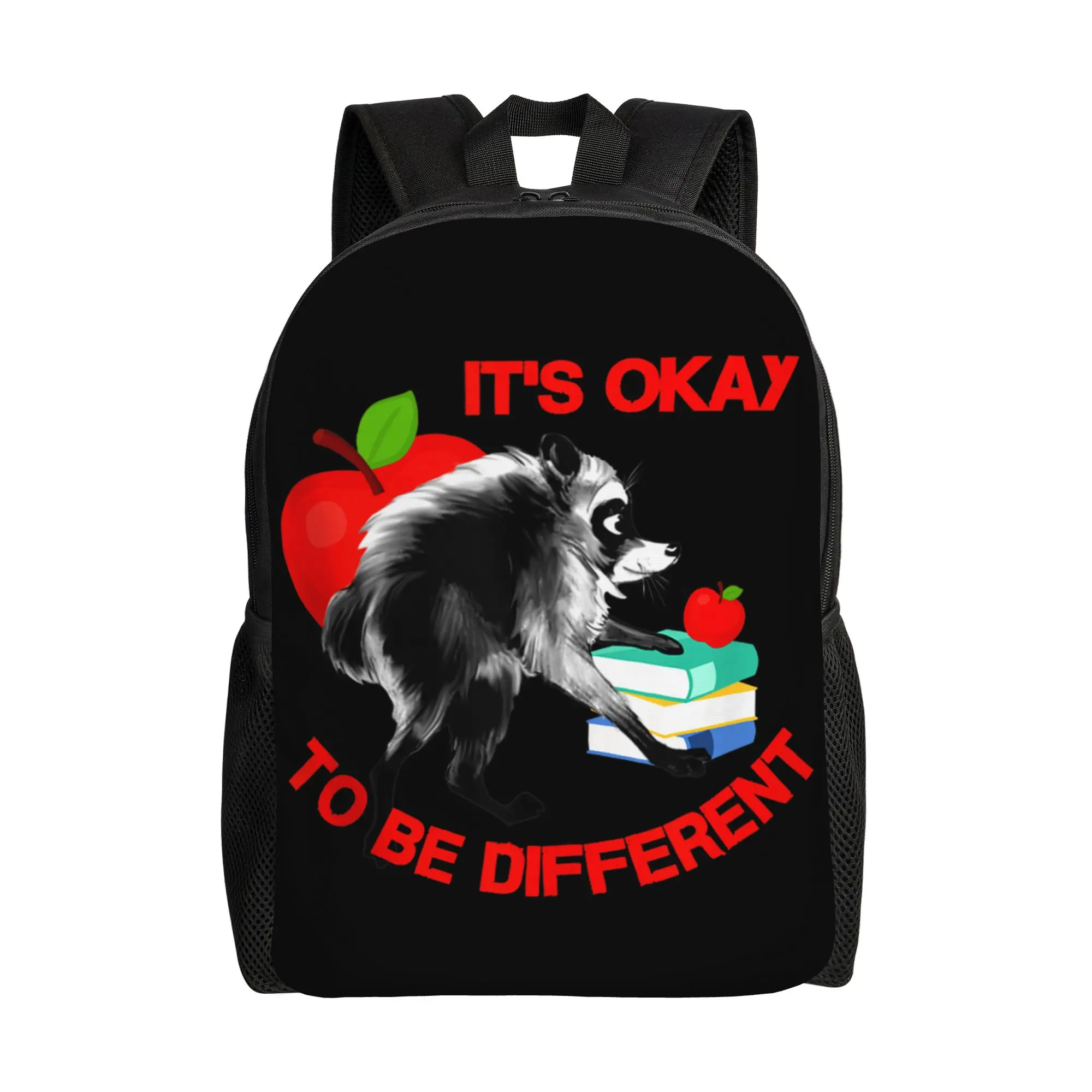 Jimothy Back to School Ok Be Different Trending Animal Backpack  Women Men Polyester Workout Backpacks Large Kawaii School Bags