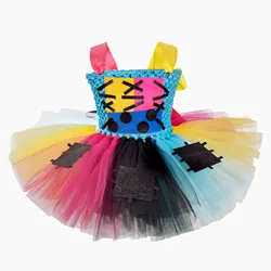 performance  Role Play character Cosplay patch colorful  bubble skirt Costume Outfit Funny Kid Halloween