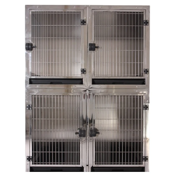 

veterinary clinic Pet Cages Mental Dog Kennel Stainless Steel dog crate large stackable dog cages