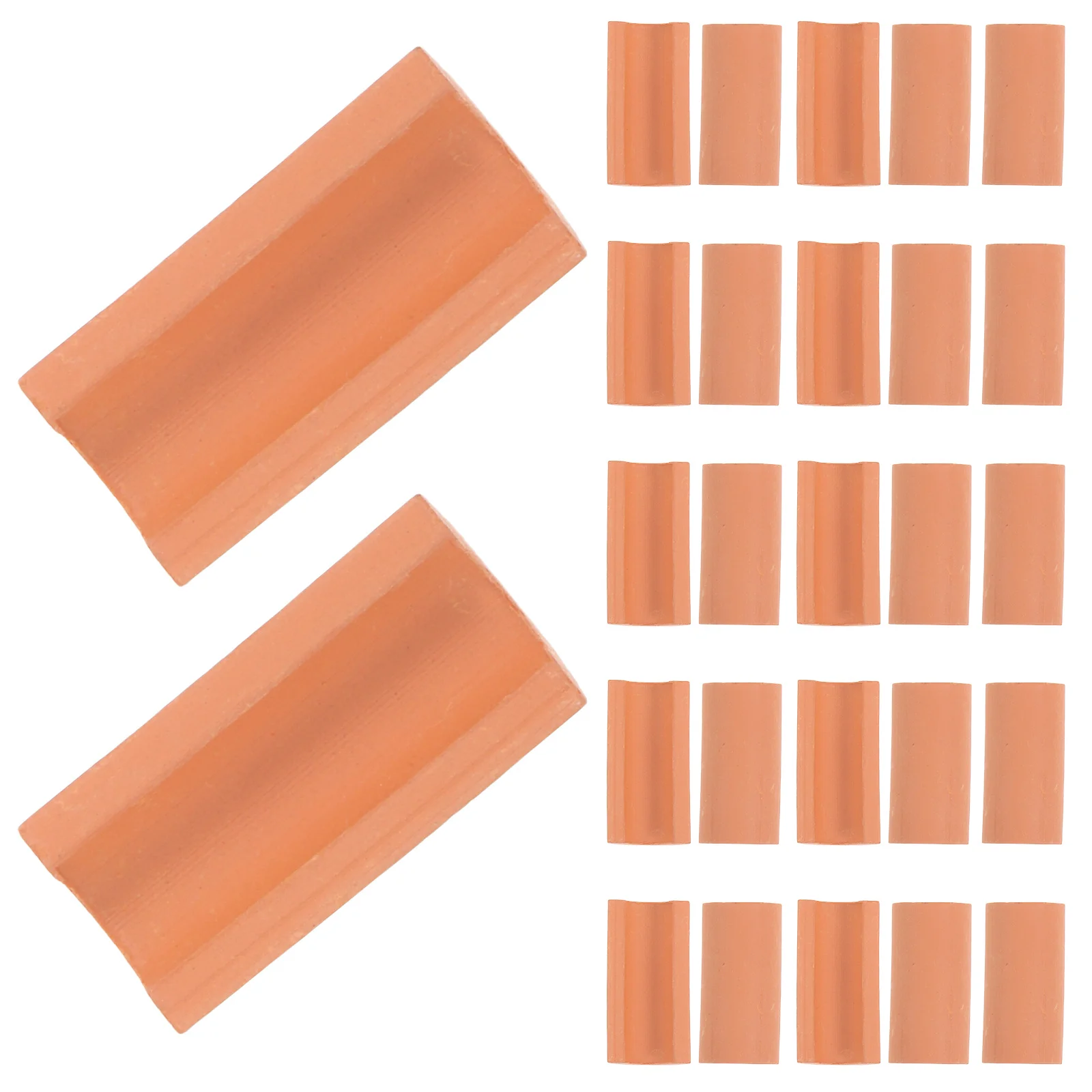 

50Pcs Realistic Miniature Bricks Micro Landscape Decor with Self-Adhesive Backing for Detailed Diorama Architectural Models