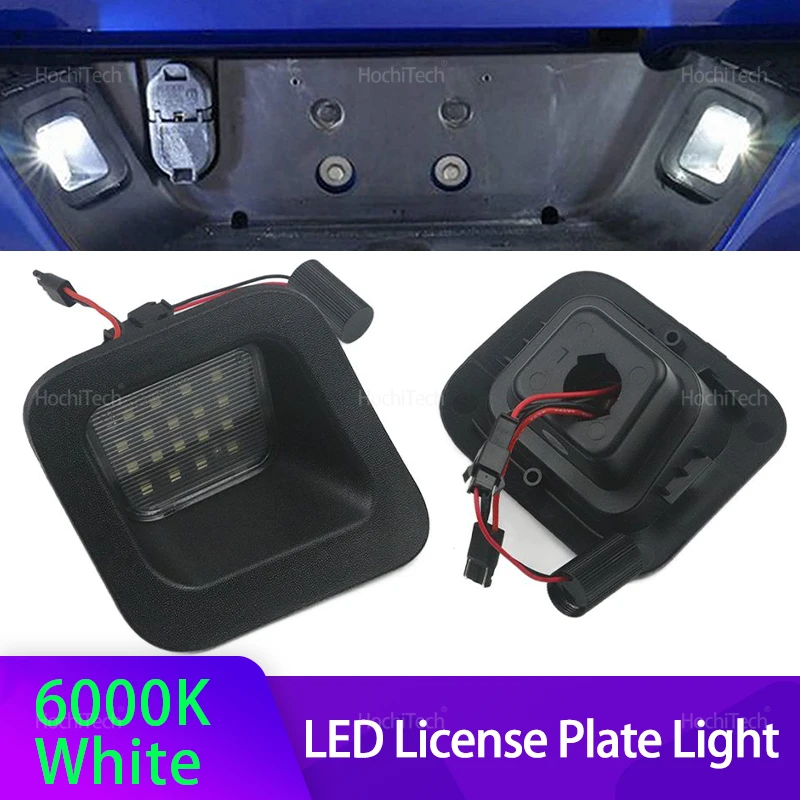 

For Dodge Ram 1500 2500 3500 2013-2018 White Car Products License Plate Lights 2PCS LED Car License Number Plate Light