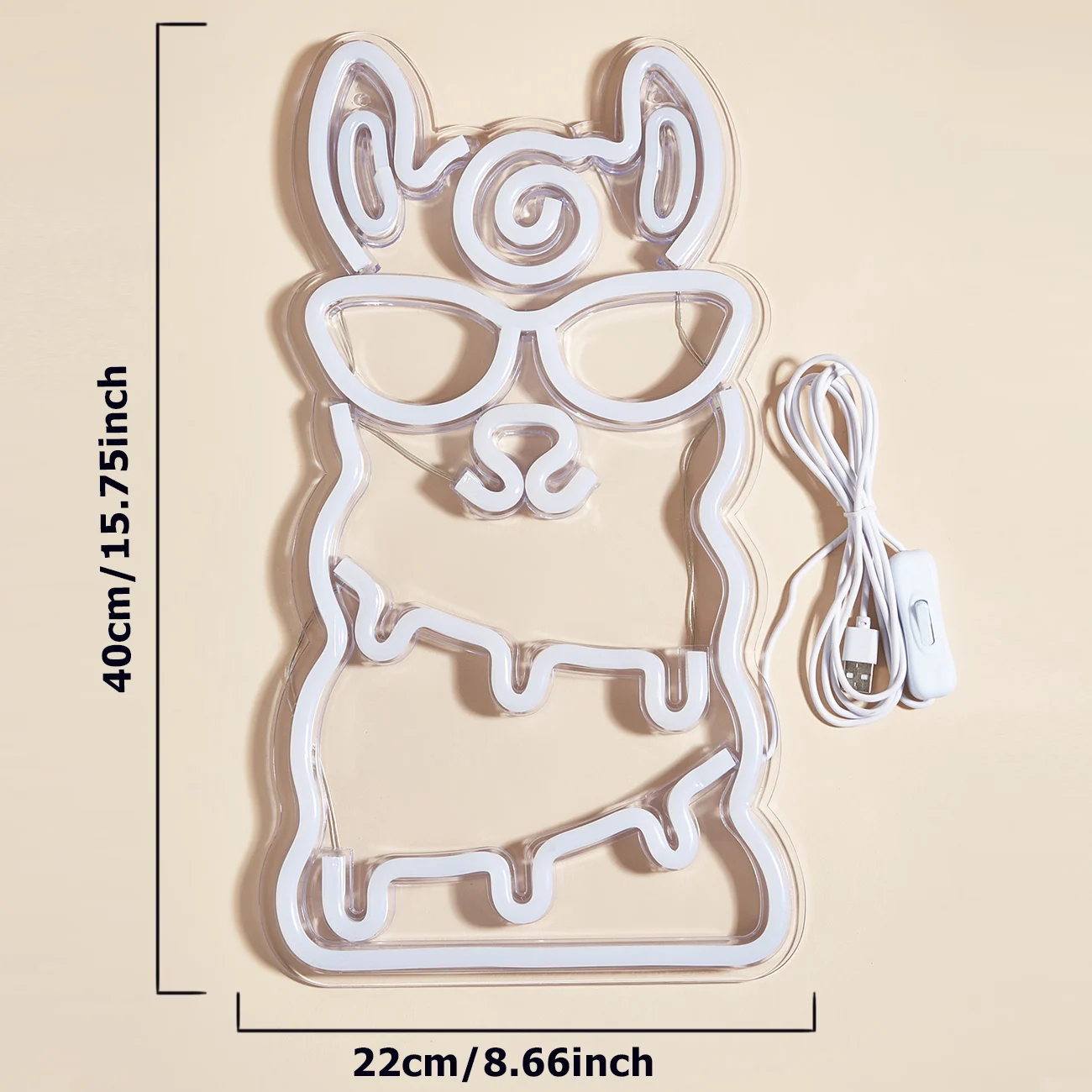 Chi-buy LED Neon Alpaca USB Powered Neon Signs Decor Lamp Signs Birthday Gift Wall Art For Bedroom Room Bar Shop