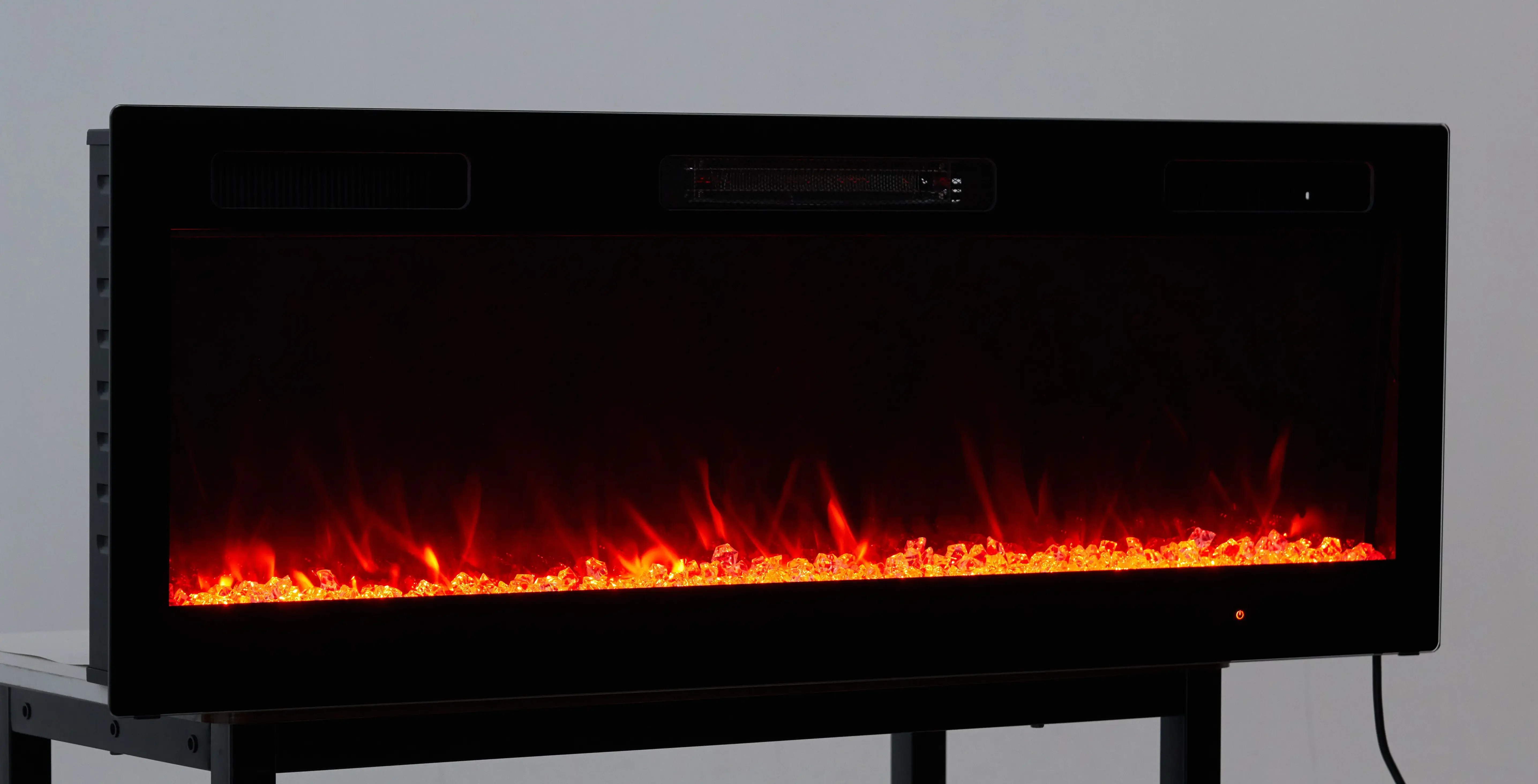 ديكور لهب سخان الموقد الكهربائي إدراج الحائط Led الذكية الفاخرة الموقد الكهربائية مع حامل التلفزيون