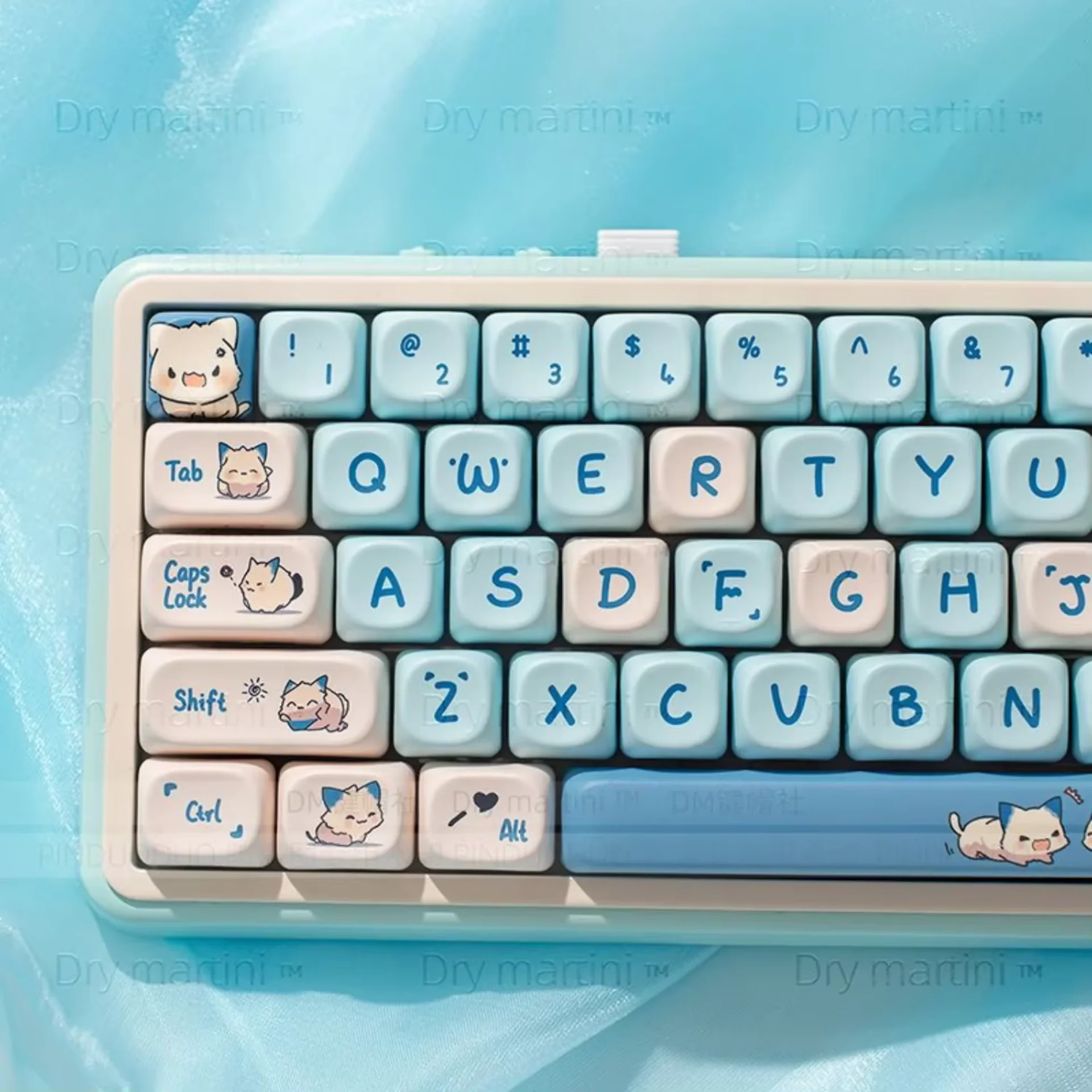 MOA poškrabané PBT 142 klíčů rozzlobený kocour roztomilá zaoblený thermosublimation pro 60/64/84/98/108 mechanická keyboards