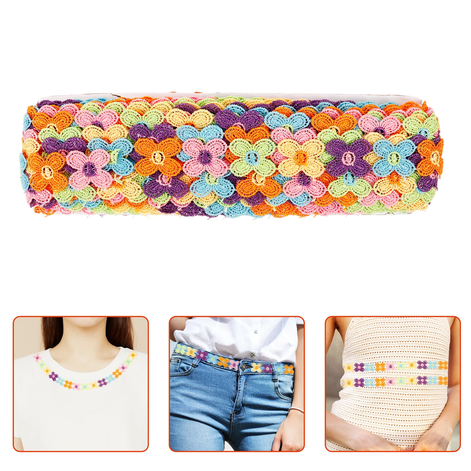 

Water-soluble Lace 15 Yards DIY Clothing Accessory Ribbon Floral Trim Decorative Dress Lace Sewing