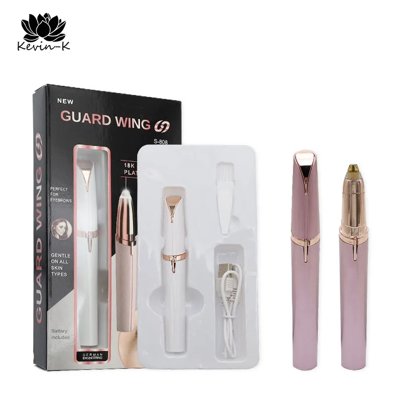 Electric Eyebrow Trimmer Rechargeable Beauty Trimmer Ladies Mini Shaver Epilator Compact Pen Shape Eyebrow Razor Portable