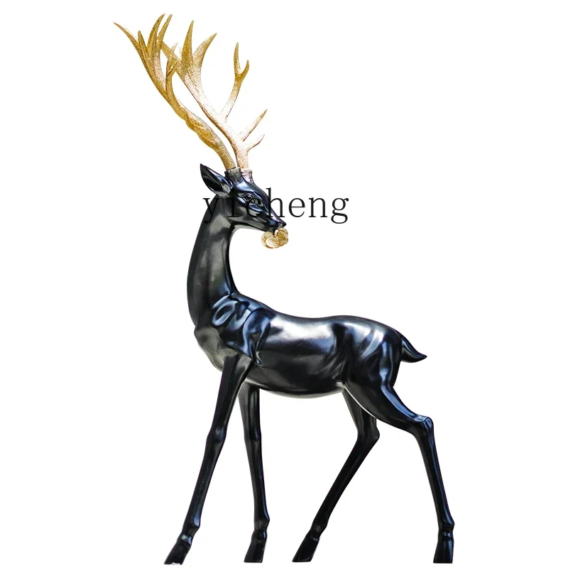 

Zc Indoor and Outdoor Sales Office Lucky Plum Blossom Deer Large Floor Sculpture Simulation Animal Ornaments