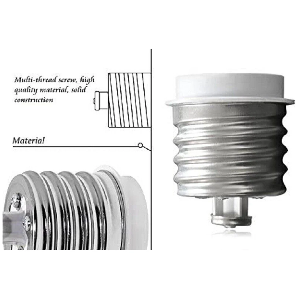 전구 베이스 어댑터, E39, E40, E26, E27 어댑터, 나사 전구 소켓, 컨버터, 가정용 조명 액세서리 교체, 12 개