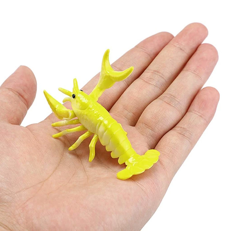 Portalápices con forma de langosta, estante de almacenamiento con soporte de langosta para levantamiento de pesas, color amarillo, ideal para regalo y papelería