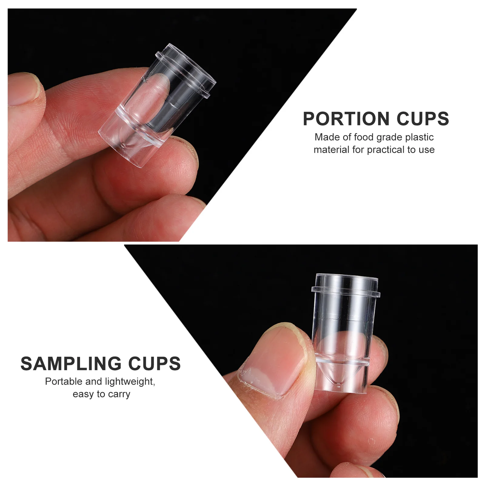 1000Pcs Sample Cups Plastic Disposable Clear Specimen Storage Containers Lightweight Multipurpose Sample Cups Storage Container