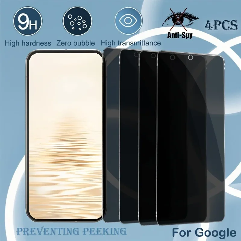 

4/2 шт., защитное стекло из закаленного стекла 9H для Google Pixel 10 9 A Pro XL 8 7 6 A Pro 5, противошпионская стеклянная пленка с защитой от царапин