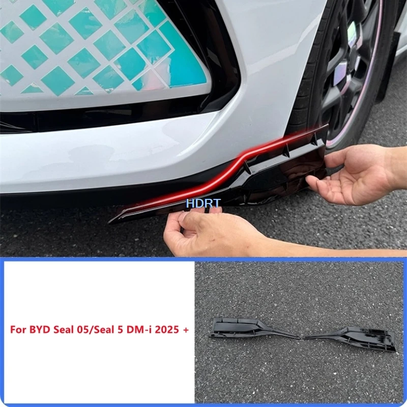 

Подходит для BYD Seal 05/Seal 5 DM-i 2025 + Стайлинг автомобиля, угловая накладка на передний бампер, защитная декоративная наклейка, внешняя наклейка